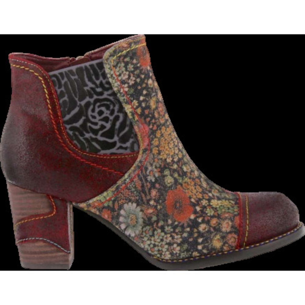 Leather Booties Melvina Bordeaux